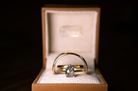 an engagement ring in a box